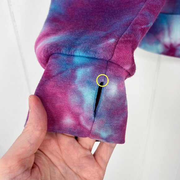 Aviator Nation Ninja Pullover Hoodie Tie Dye Unisex Size Medium Blue Purple - Picture 5 of 16